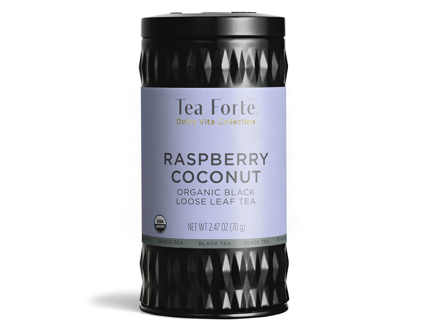 RASPBERRY COCONUT ORGANIC BLACK LOOSE LEAF TEA 70G