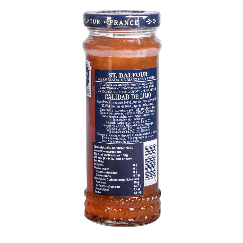 MERMELADA ST DALFOUR MANZANA CANELA 284G - Imagen 3
