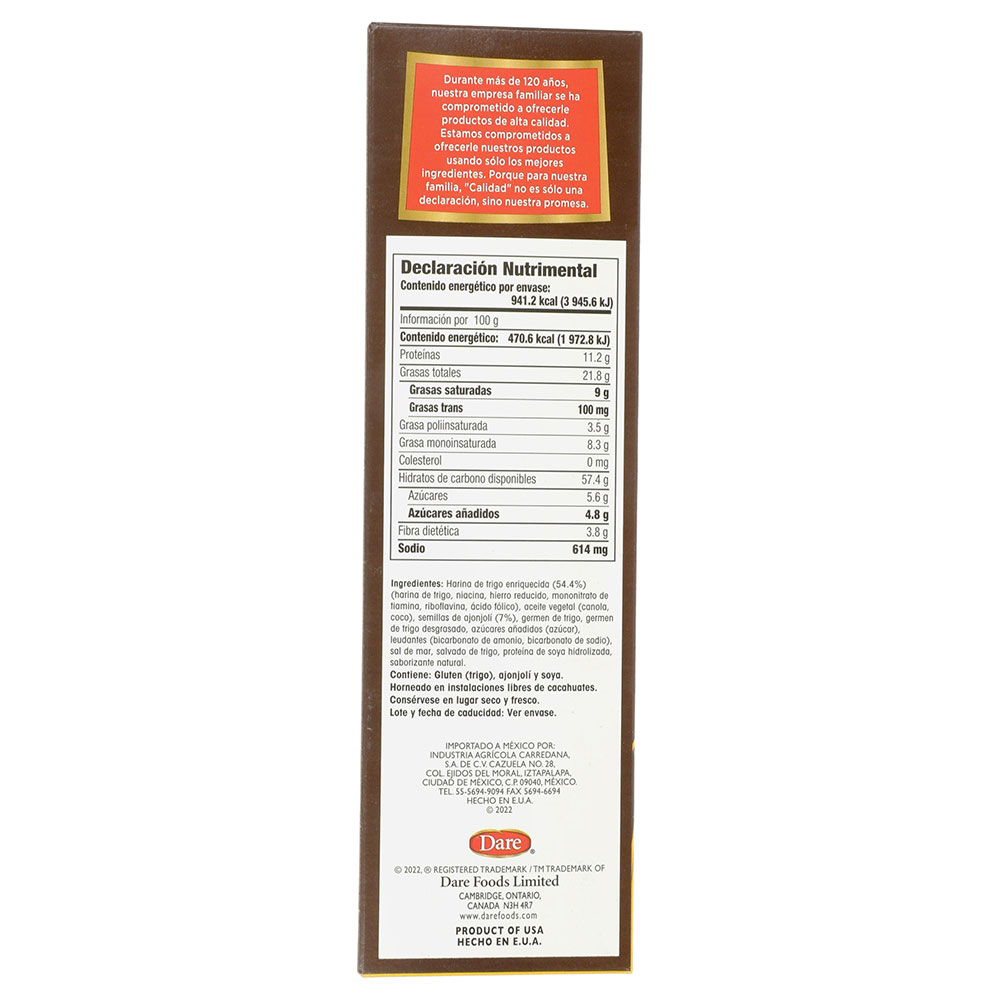 GALLETA DARE BRETON CON AJONJOLÍ 200g - Imagen 2