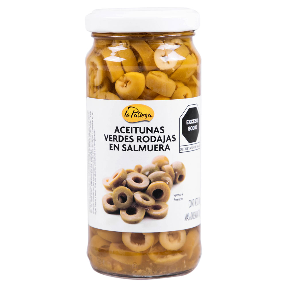 ACEITUNAS VERDES EN RODAJAS LA PASIEGA 240G