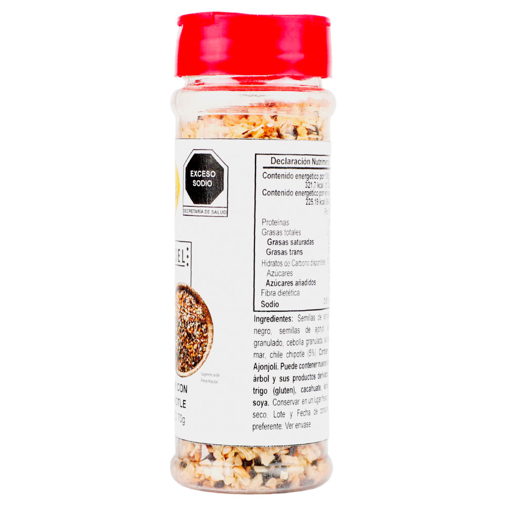SAZONADOR MENOS BAGEL Y MÁS CHILE CHIPOTLE 70g y 250gr - Imagen 2