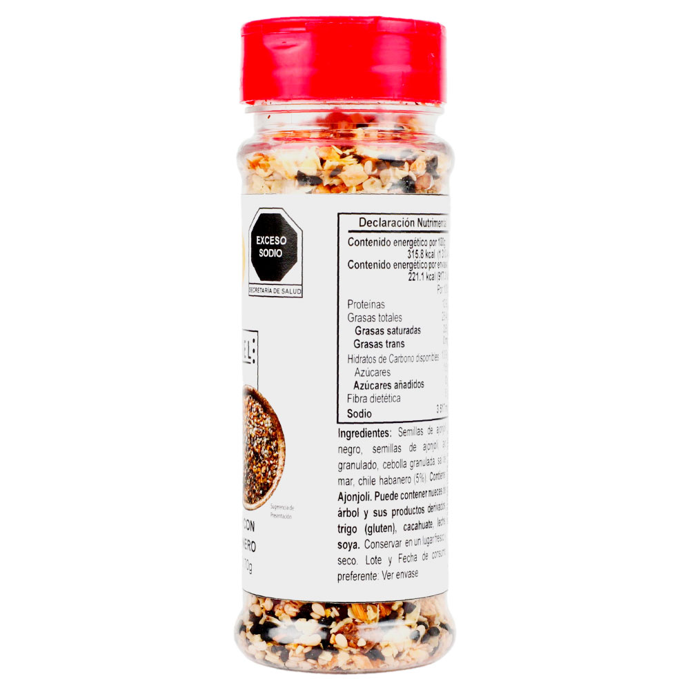 SAZONADOR MENOS BAGEL Y MÁS CHILE HABANERO 70g y 250gr - Imagen 5