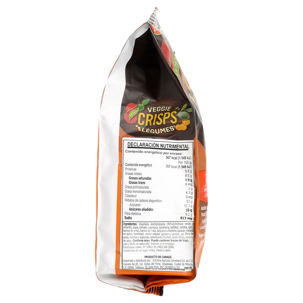 DARE VEGGIE CRISPS VEGETALES CON SALSA BBQ 100g - Imagen 5